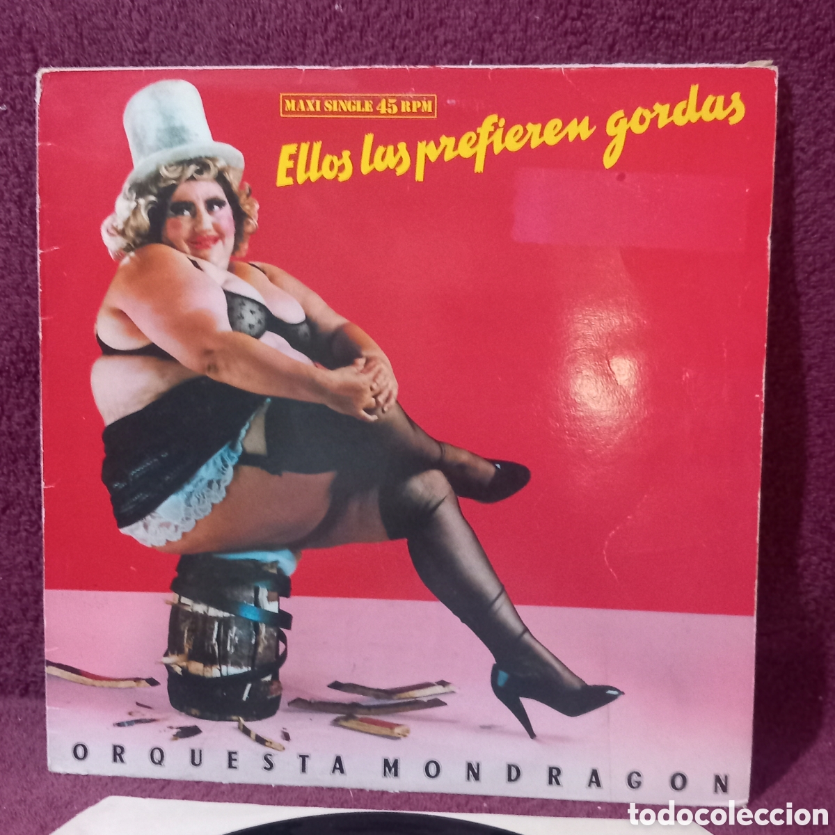 Disques de vinyle: MAXI ORQUESTA MONDRAGON/ELLIS LAS PREFIEREN GORDAS(1987 EMI)