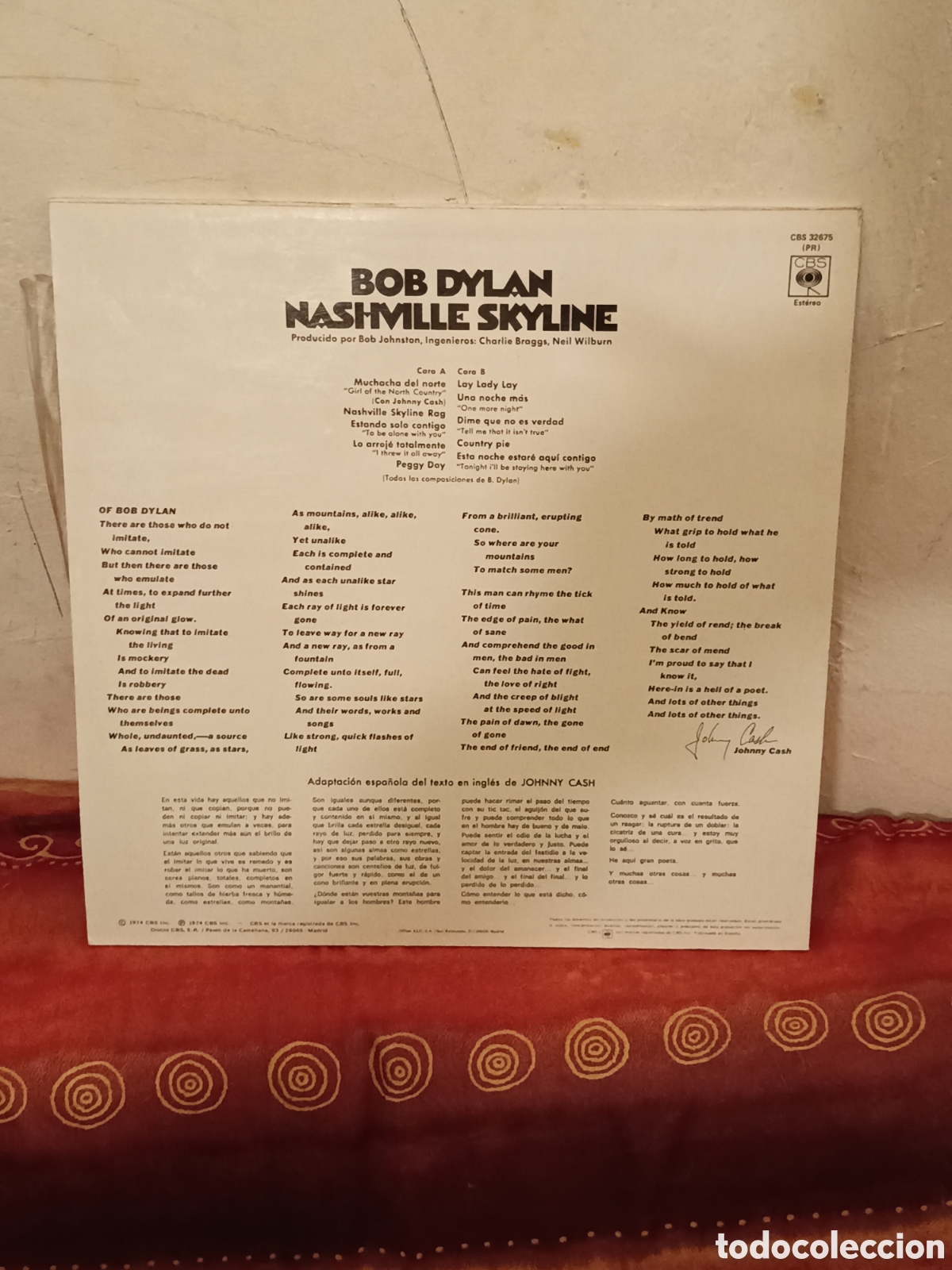 Discos de vinilo: BOB DYLAN NASHVILLE SKYLINE - Foto 2