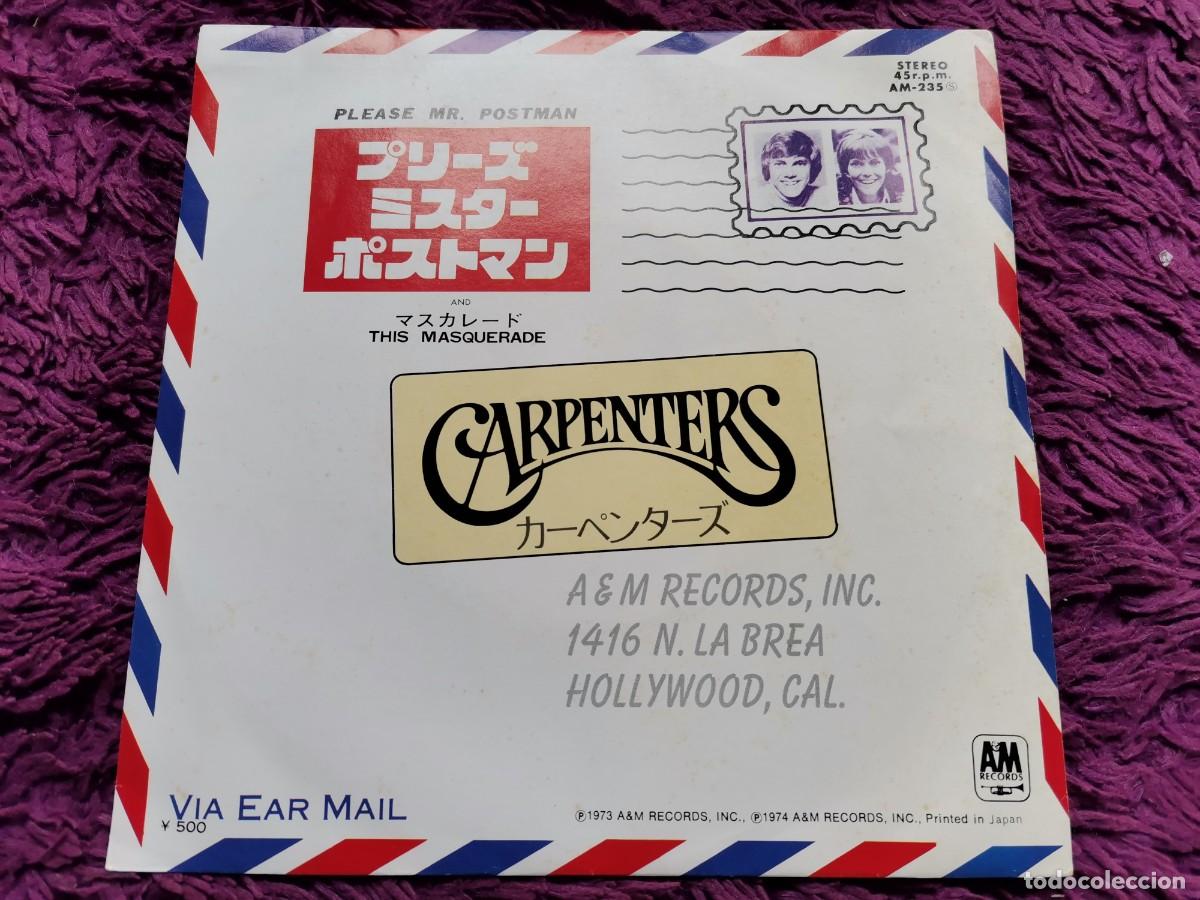 Discos de vinilo: Carpenters &ndash; Please Mr. Postman Vinilo 7&rdquo; Single 1974 Japan AM-235Ⓢ