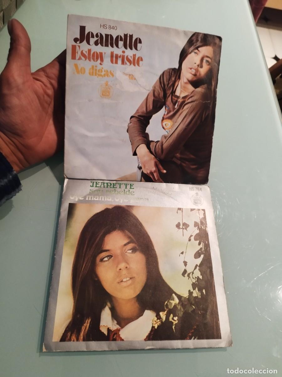 Discos de vinilo: Lote 2 Singles Vinilo 7&rdquo; Jeanette: Soy Rebelde + Estoy Triste (Hispavox 1971-1972).