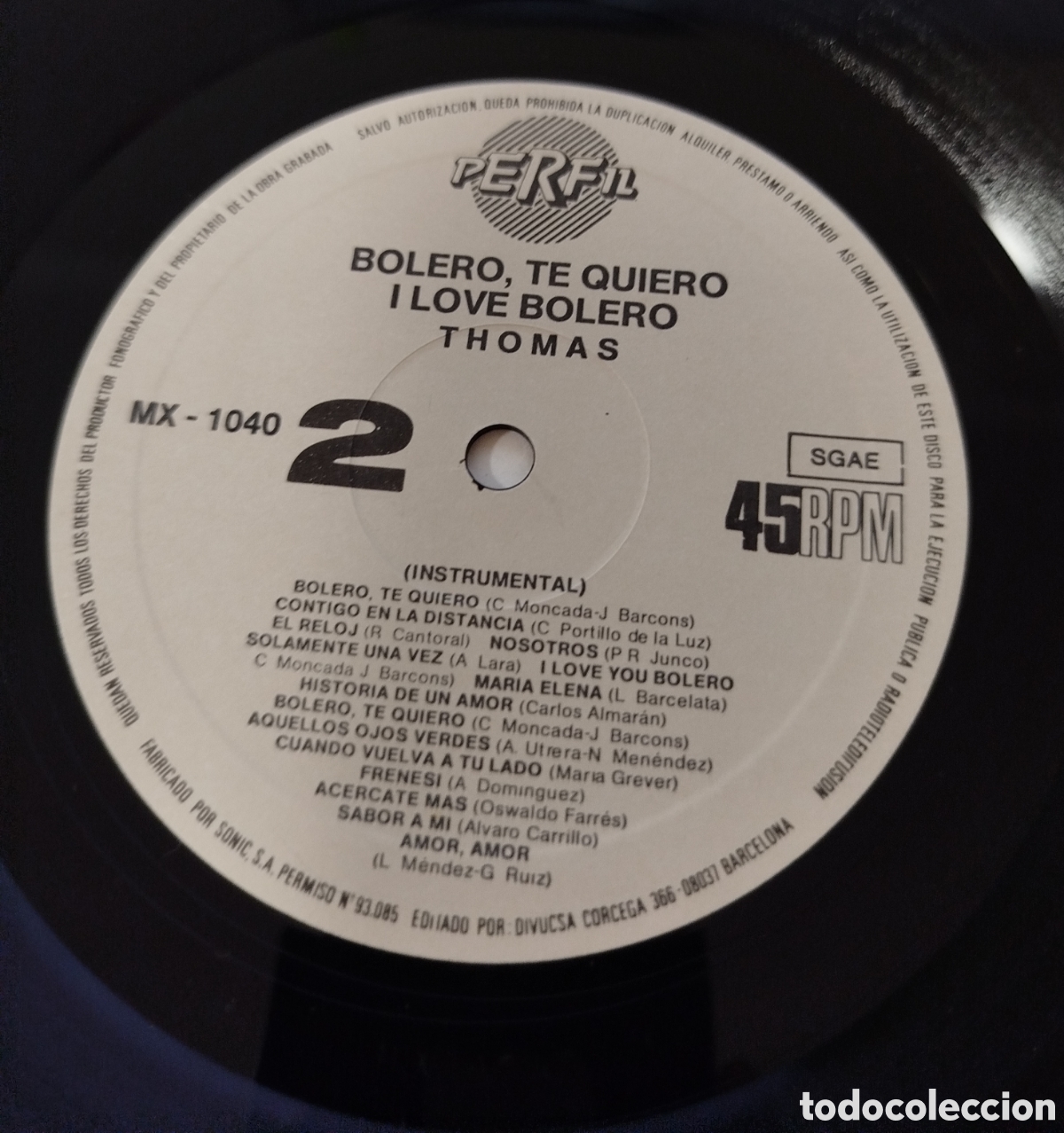 Discos de vinilo: Thomas - Bolero te quiero - Foto 3