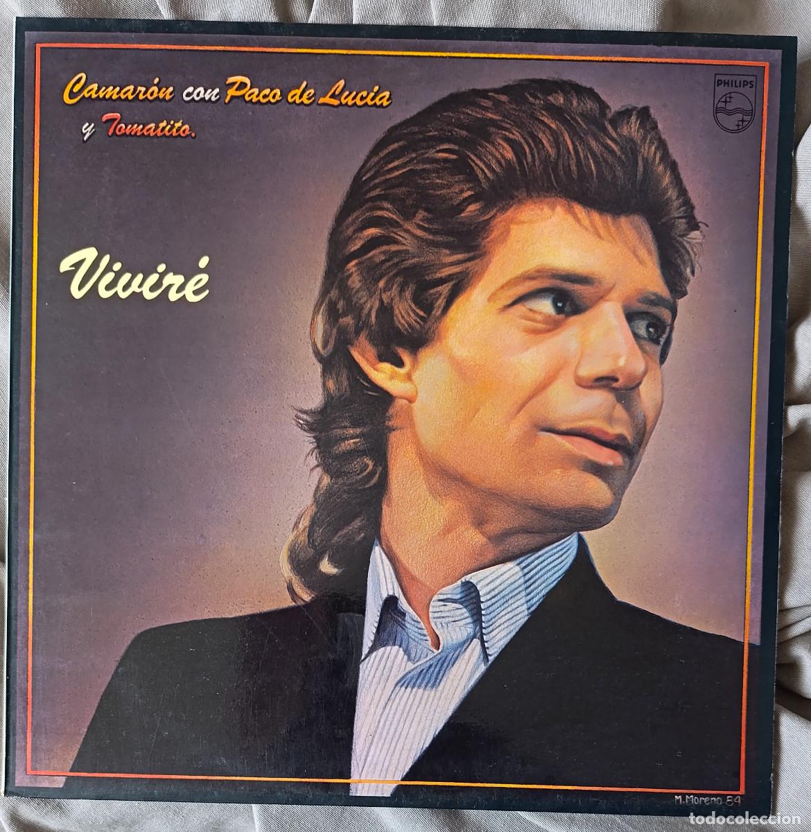 Discos de vinilo: CAMAR&Oacute;N DE LA ISLA con PACO DE LUC&Iacute;A y TOMATITO - VIVIR&Eacute;. Edici&oacute;n espa&ntilde;ola a&ntilde;o 1984