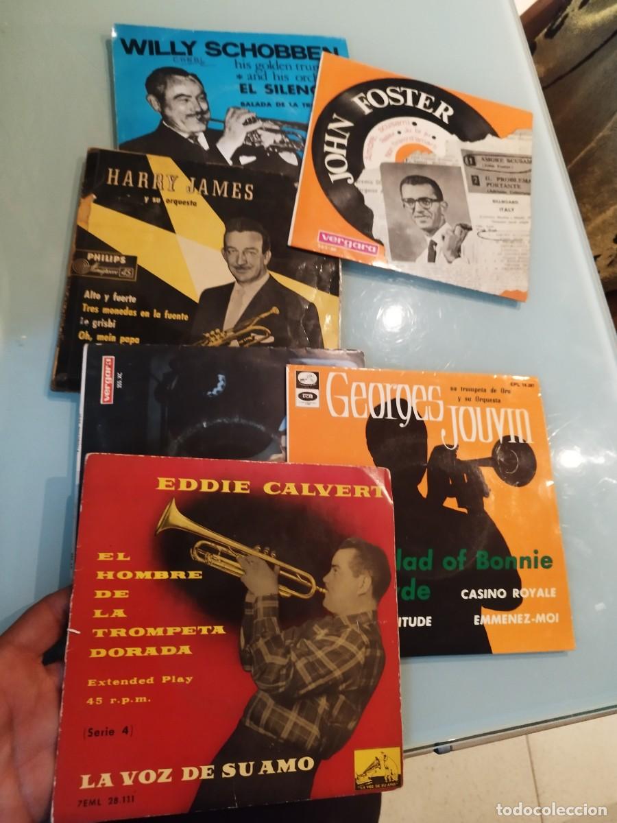 Discos de vinilo: Lote de 6 EPs de Grandes Trompetistas y &Eacute;xitos de los 60.