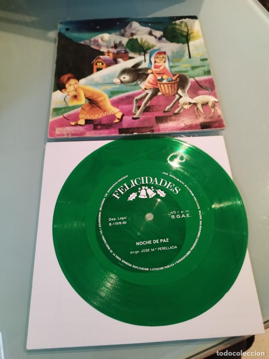 Discos de vinilo: Disco Flexible Vinilo Verde 7&rdquo; (1969) - Felicidades: Noche De Paz - Dir. Jos&eacute; M.&ordf; Perellada.