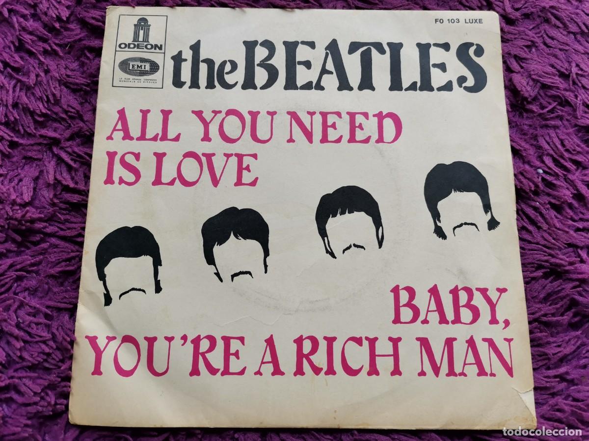 Discos de vinilo: The Beatles &ndash; All You Need Is Love Vinilo 7&rdquo; Single 1967 France FO 103