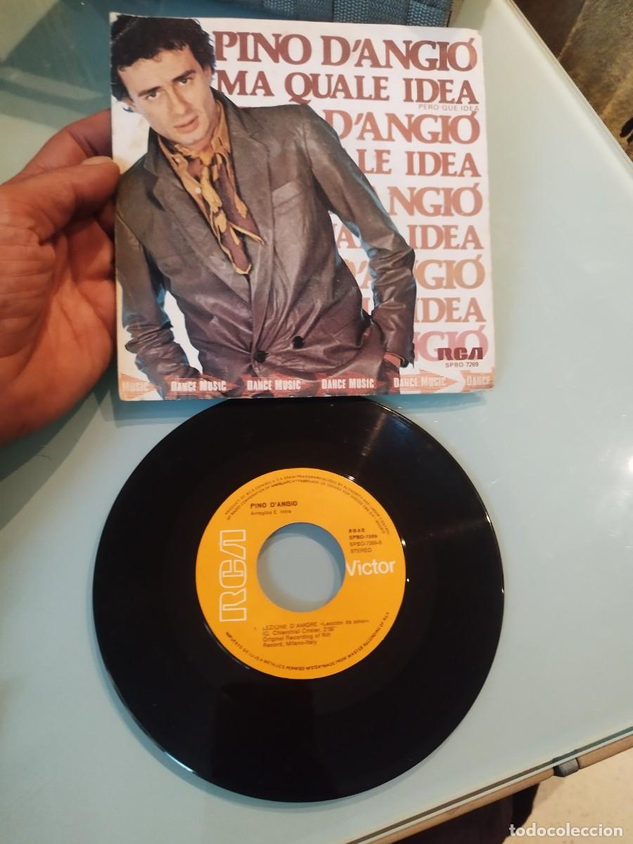 Discos de vinilo: Pino D'Angi&oacute; - Ma Quale Idea = Pero Qu&eacute; Idea / Lezione D'Amore - Single 7&rdquo; Vinilo RCA Victor.