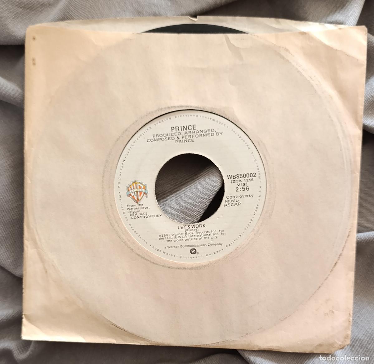 Discos de vinilo: PRINCE - LETS WORK. Single edici&oacute;n USA 1981 - Foto 1