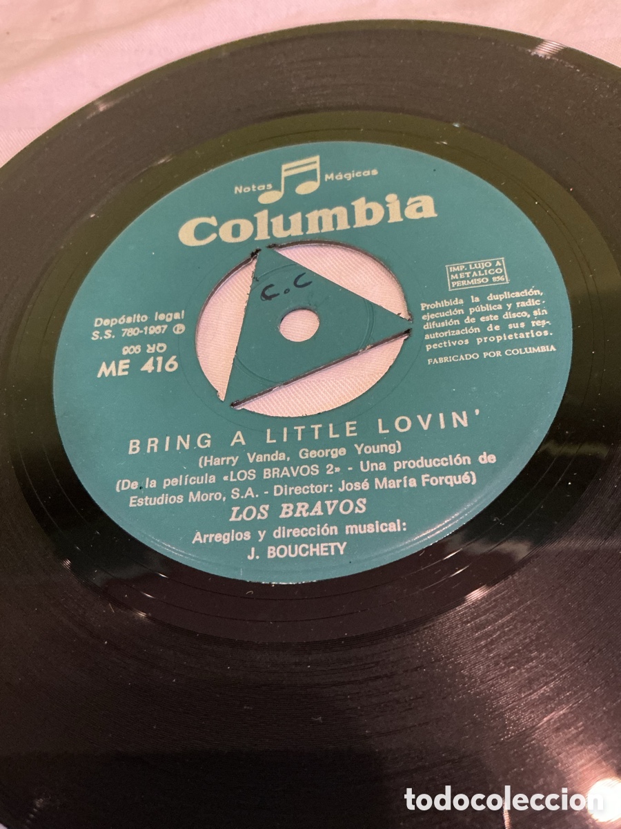 Discos de vinilo: Los Bravos &ndash; Bring a Little Lovin&rsquo; &ndash; Single 1968 - Foto 3
