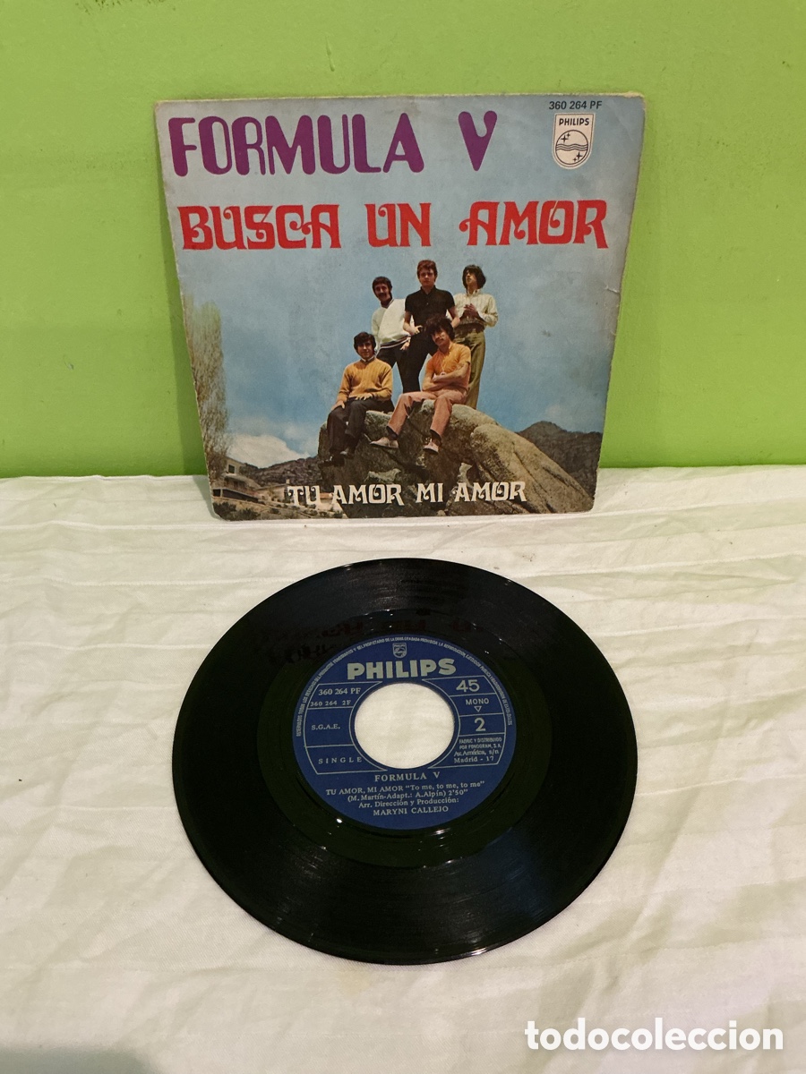 Discos de vinilo: F&oacute;rmula V &ndash; Busca un amor &ndash; Single 1969 - Foto 2