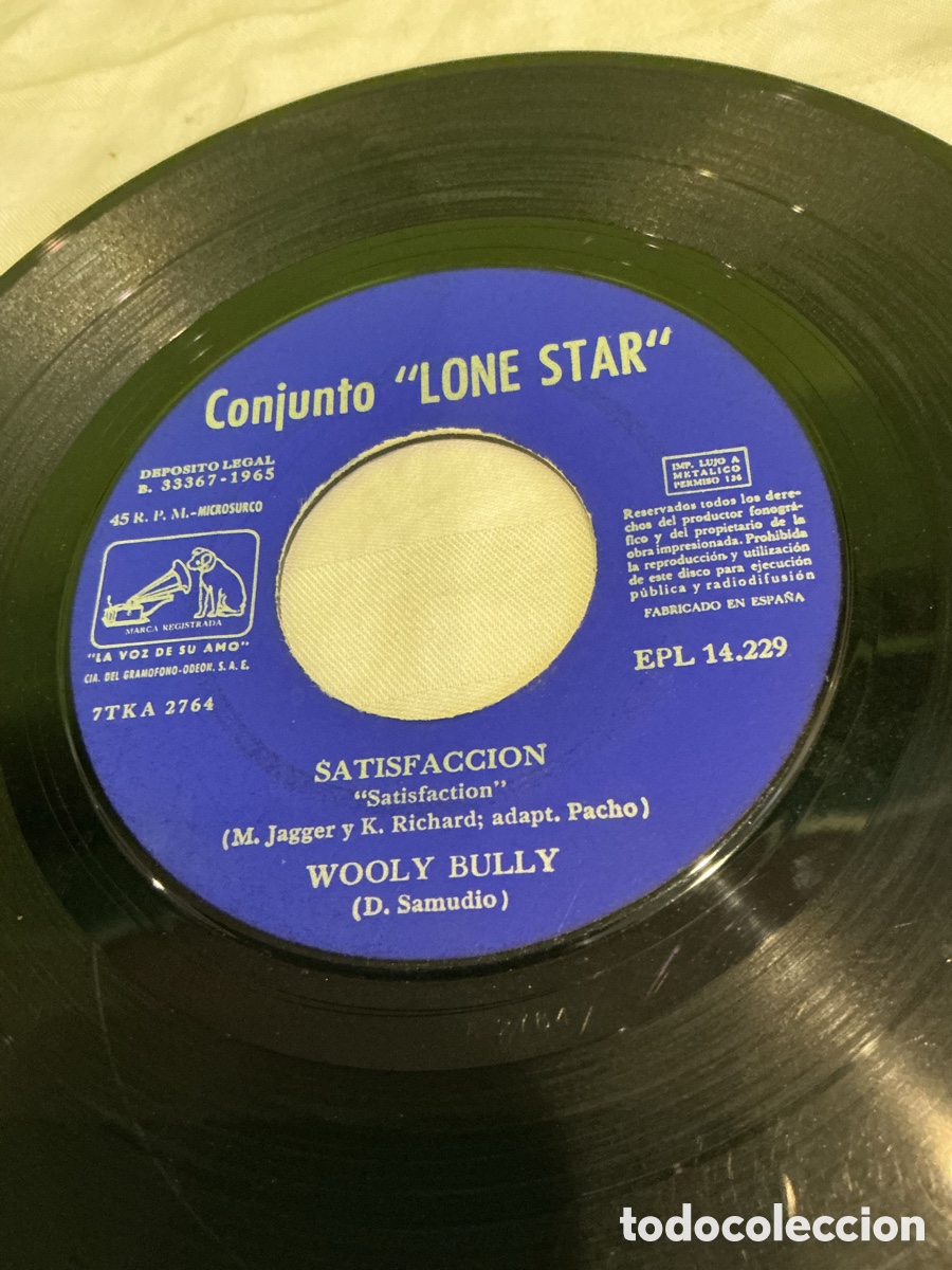 Discos de vinilo: Lone Star &ndash; Satisfacci&oacute;n &ndash; EP 1965 - Foto 4