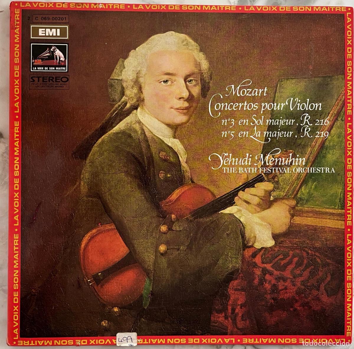 Discos de vinilo: MOZART. YEHUDI MENUHIM. CONCIERTOS PARA VIOLIN. N&ordm; 3 Y 5. LP ORIGINAL FRANCIA PORTADA DOBLE