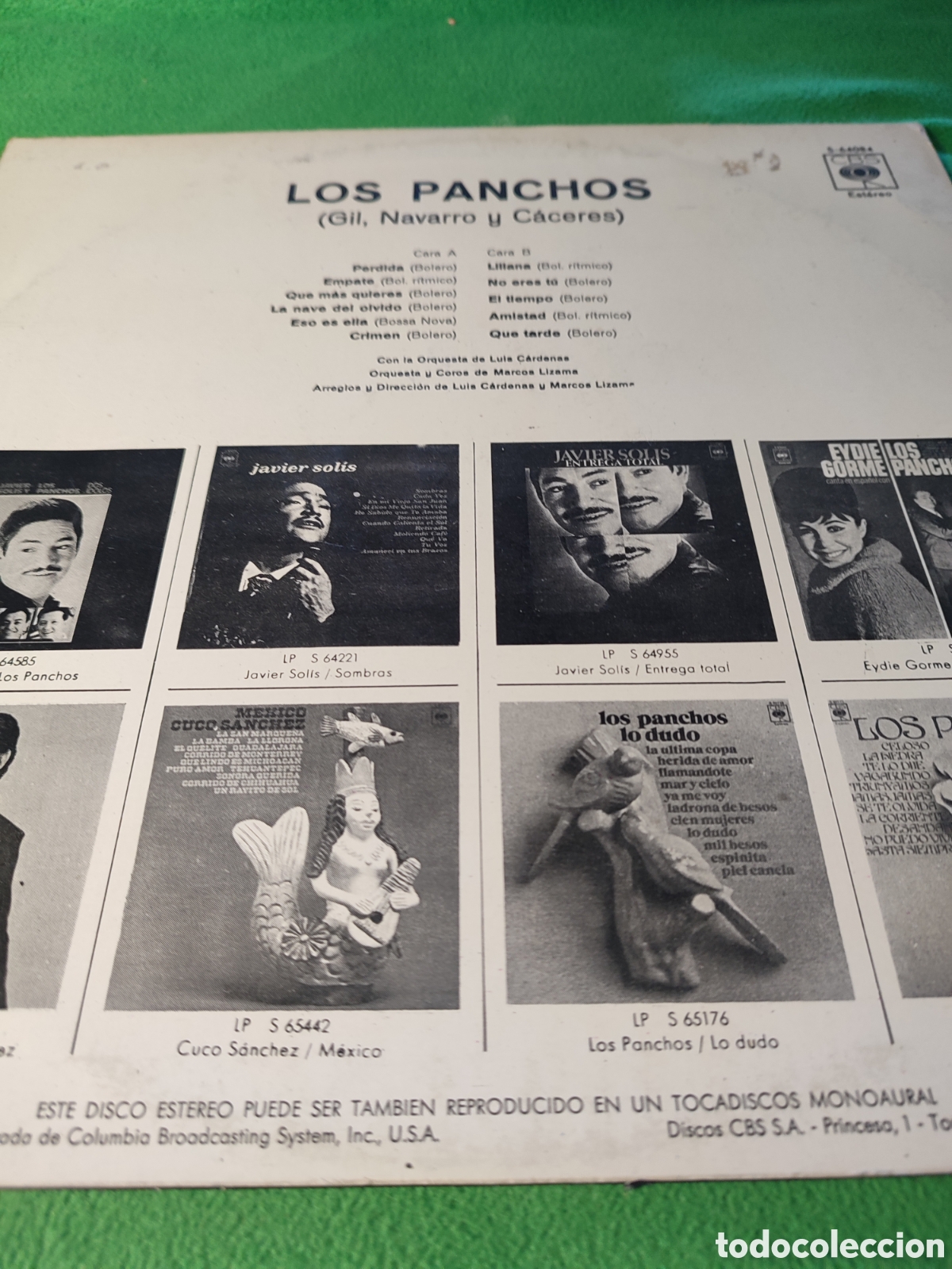 Discos de vinilo: Los Panchos - La nave del olvido 1970 - Foto 2