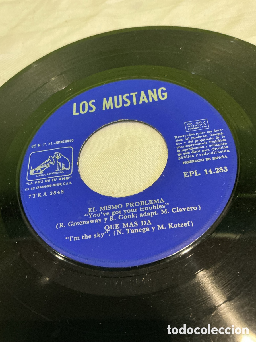 Discos de vinilo: Los Mustang &ndash; La La La &ndash; EP 1966 - Foto 3