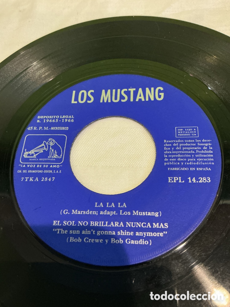 Discos de vinilo: Los Mustang &ndash; La La La &ndash; EP 1966 - Foto 4