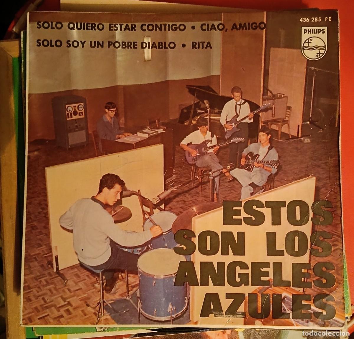 Discos de vinilo: Los &Aacute;ngeles Azules: Solo quiero estar contigo. - EP de vinilo 7 45 r.p.m. Los &Aacute;ngeles Azules.