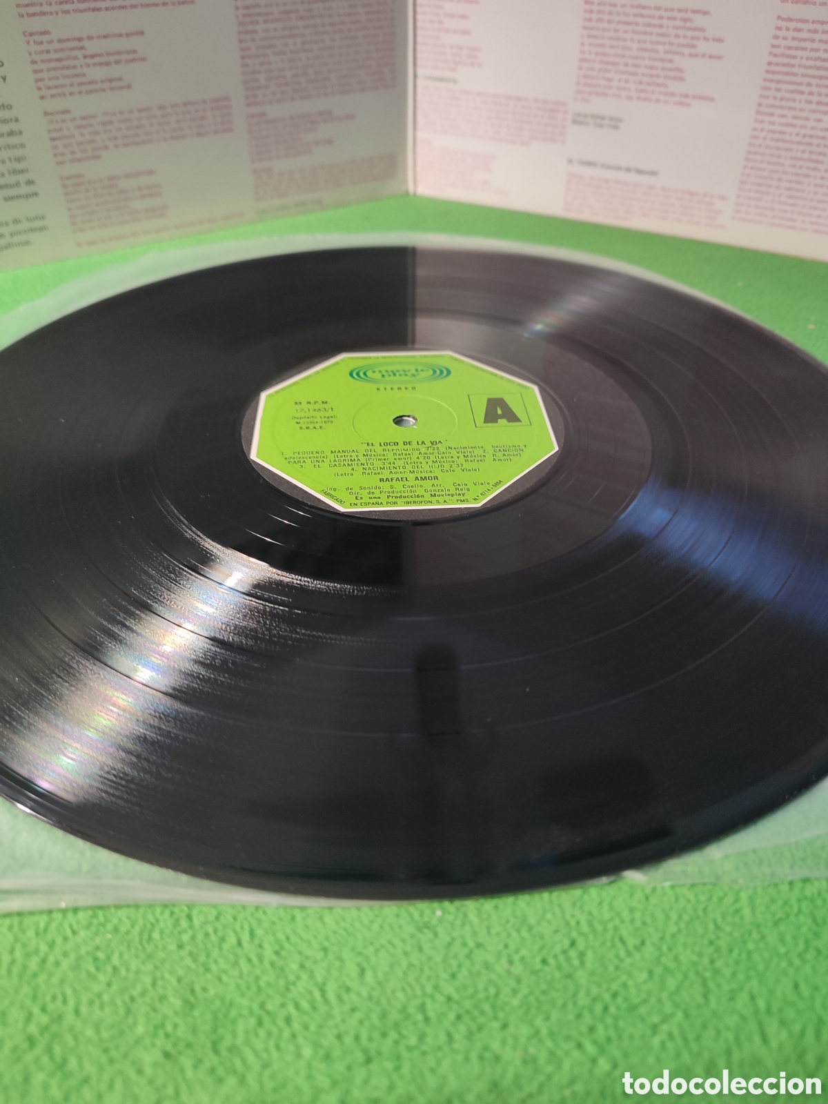 Discos de vinilo: Rafael Amor - El loco de la v&iacute;a 1979 - Foto 3