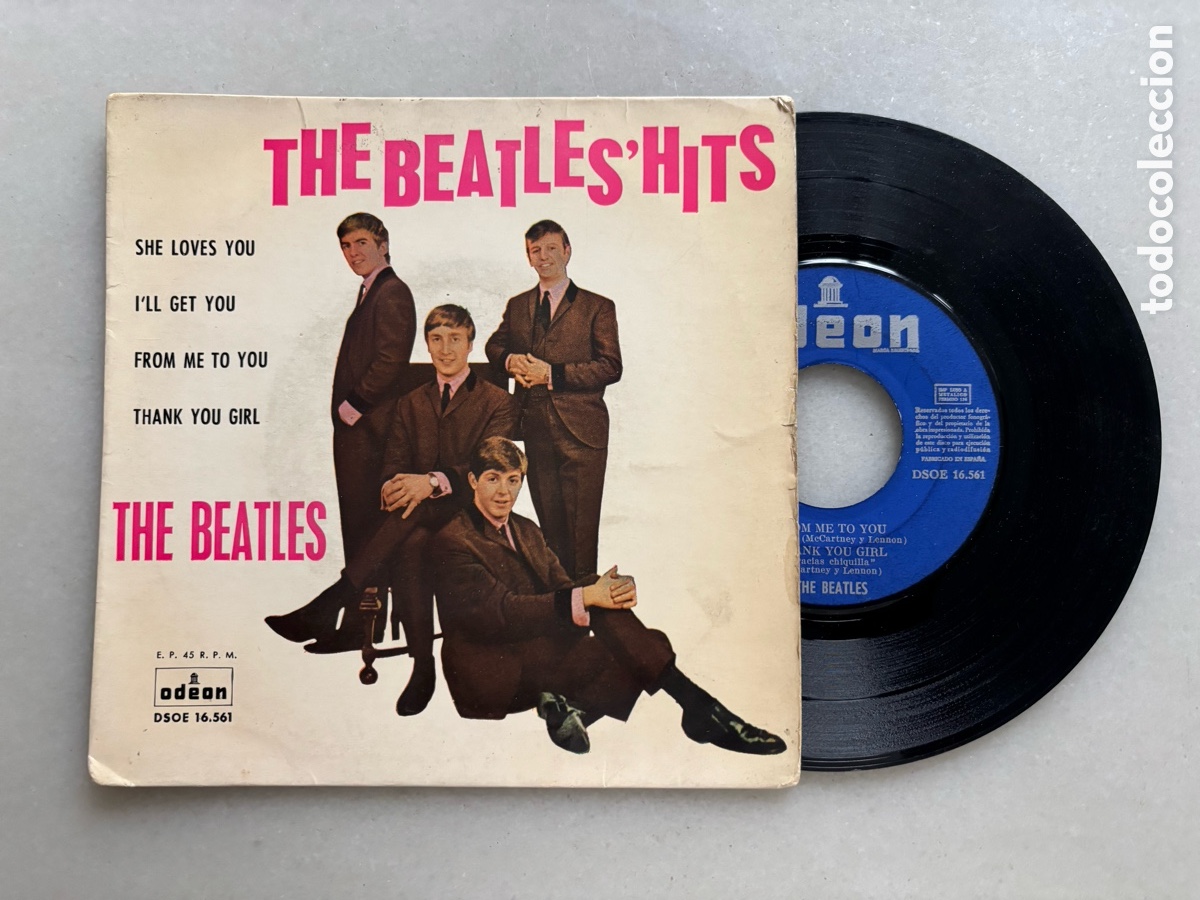 Dischi in vinile: Single, The Beatles, Hits ode&oacute;n, edici&oacute;n Espa&ntilde;ola, 1964