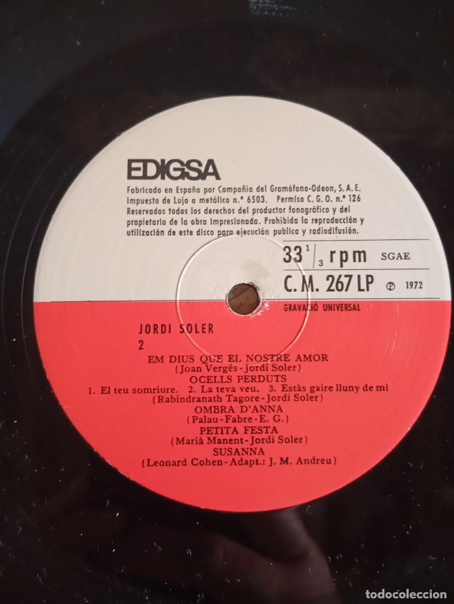 Discos de vinilo: JORDI SOLER - LIEBESLIED - EDIGSA - 19725 - Foto 7