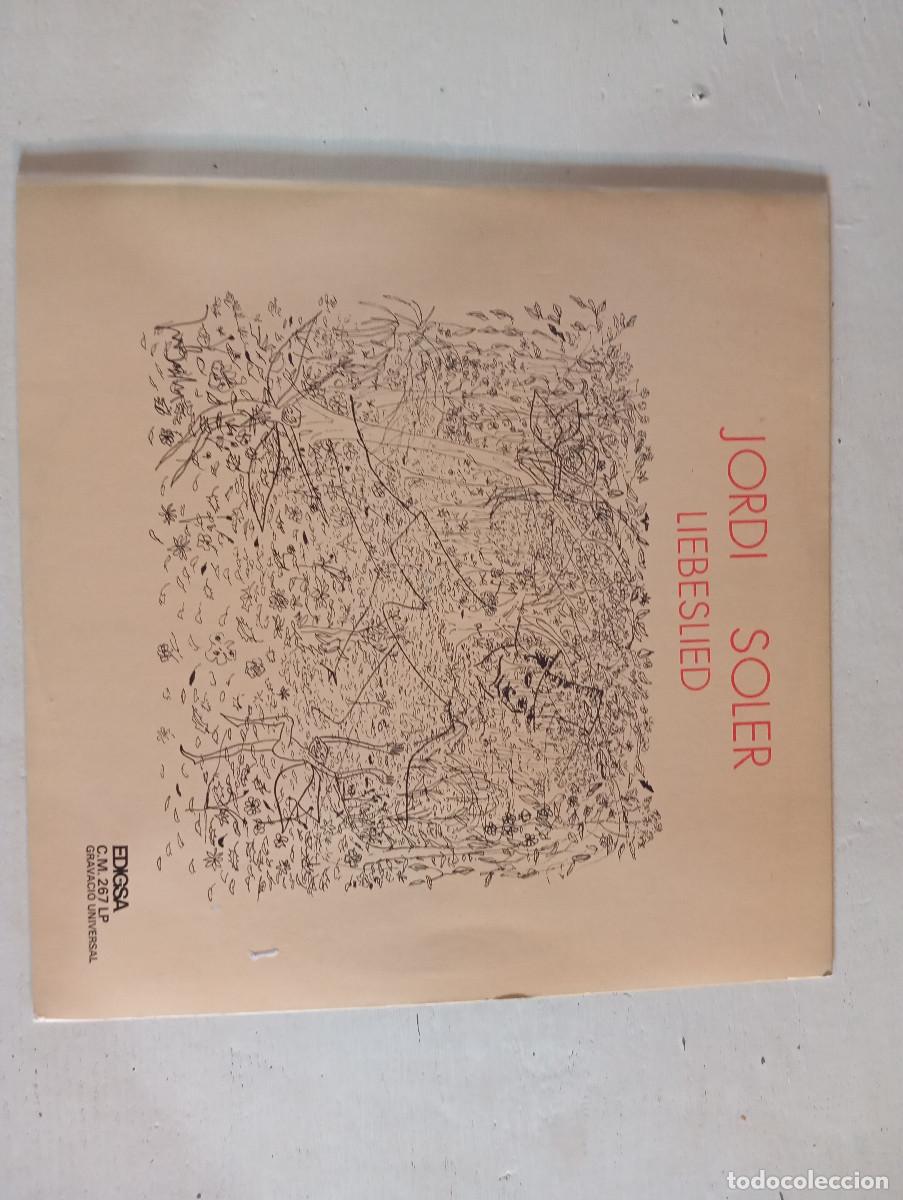 Discos de vinilo: JORDI SOLER - LIEBESLIED - EDIGSA - 19725 - Foto 11