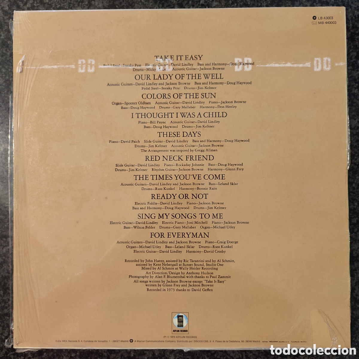 Discos de vinilo: Lp Jackson Browne, For Everyman - Foto 2