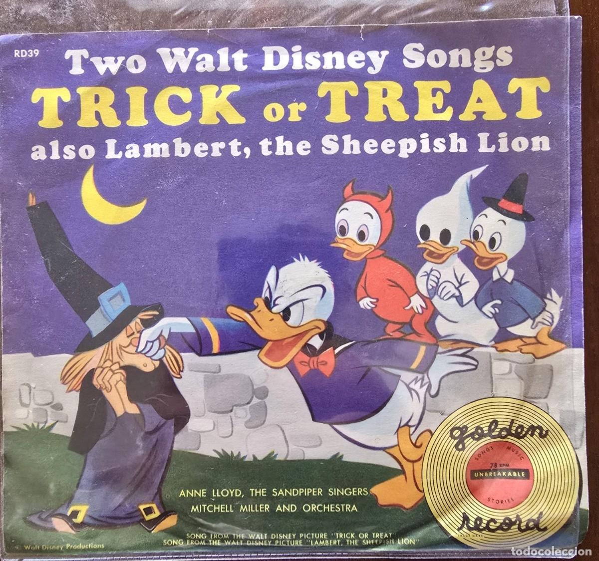 Discos de vinilo: Disco Single.Donald Duck.Trick or Treat.Walt Disney.