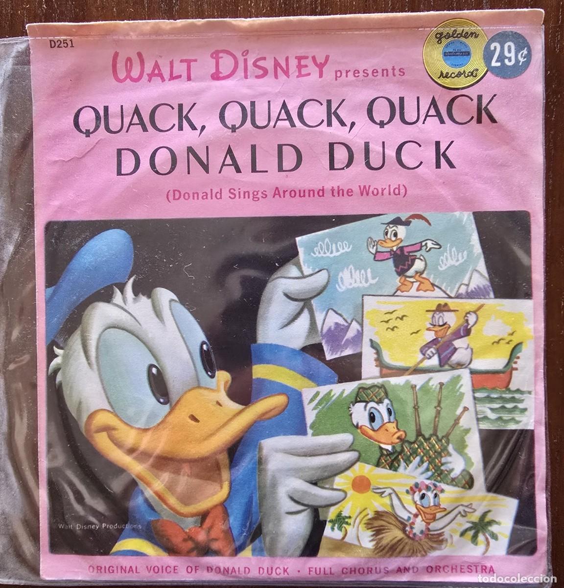 Discos de vinilo: Disco Single.Donald Duck.Quack Quack Quack.Walt Disney.