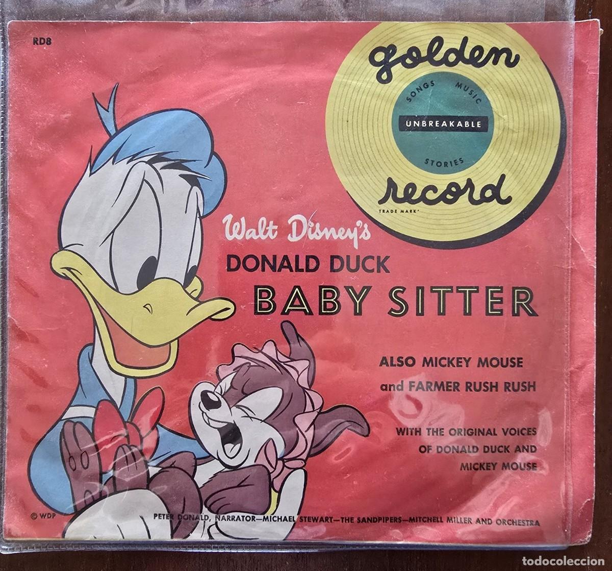 Discos de vinilo: Disco Single.Donald Duck.Babby Sitter.Walt Disney.