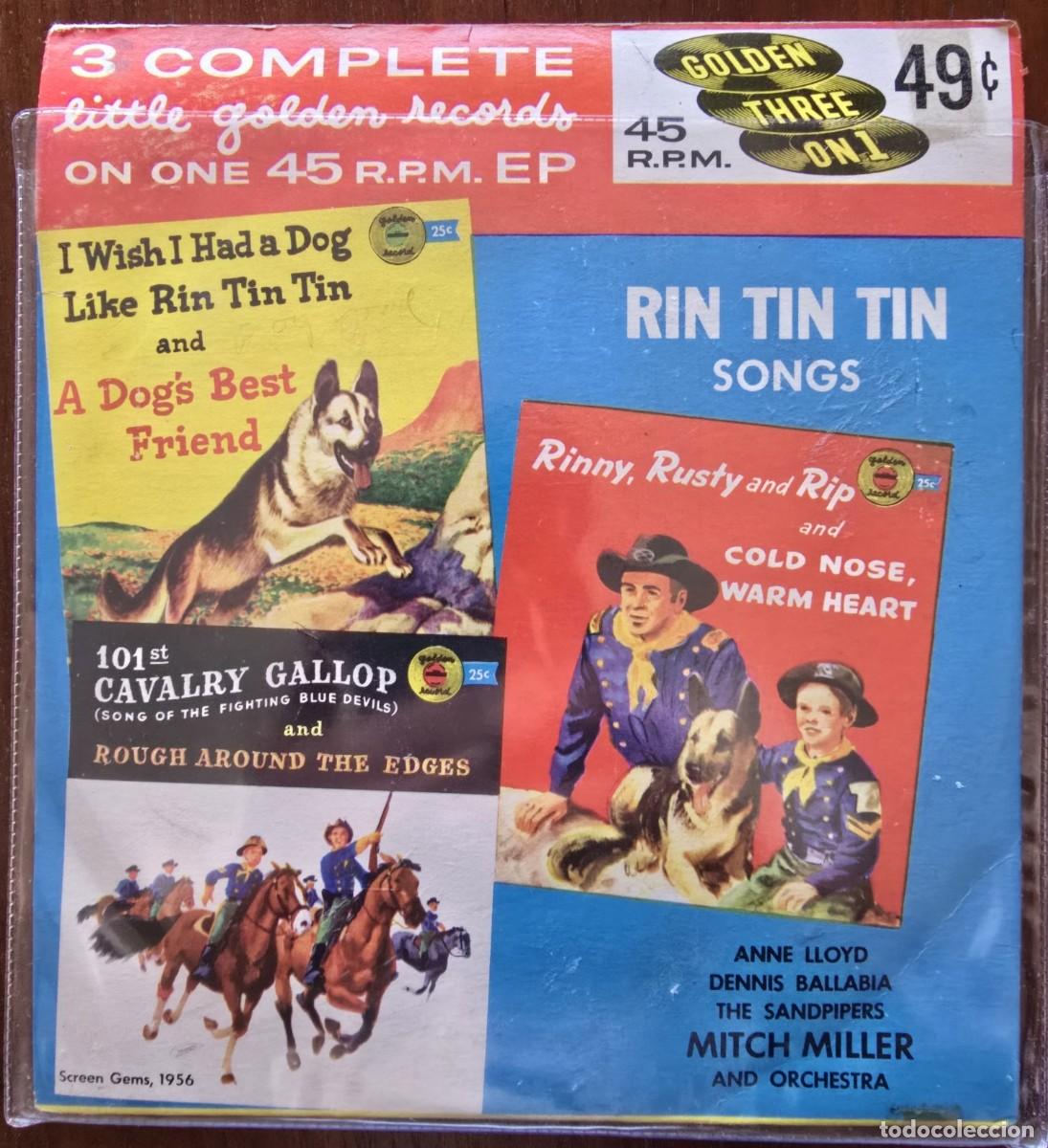 Discos de vinilo: Disco Single.Rin Tin Tin Songs.3 Complete Little Golden Records.1956