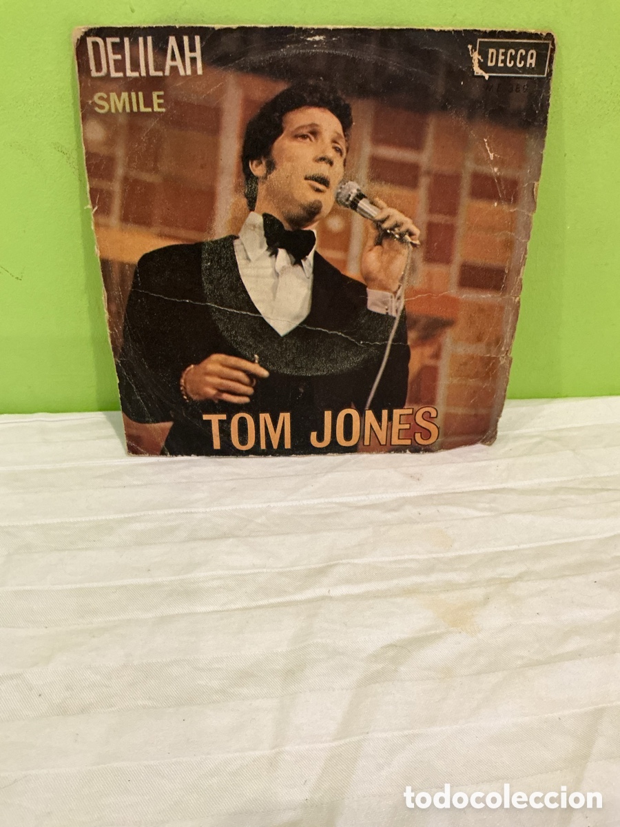 Vinyl records: TOM JONES &ndash; DELILAH / SMILE &ndash; SINGLE VINILO 1968 &ndash; DECCA ESPA&Ntilde;A
