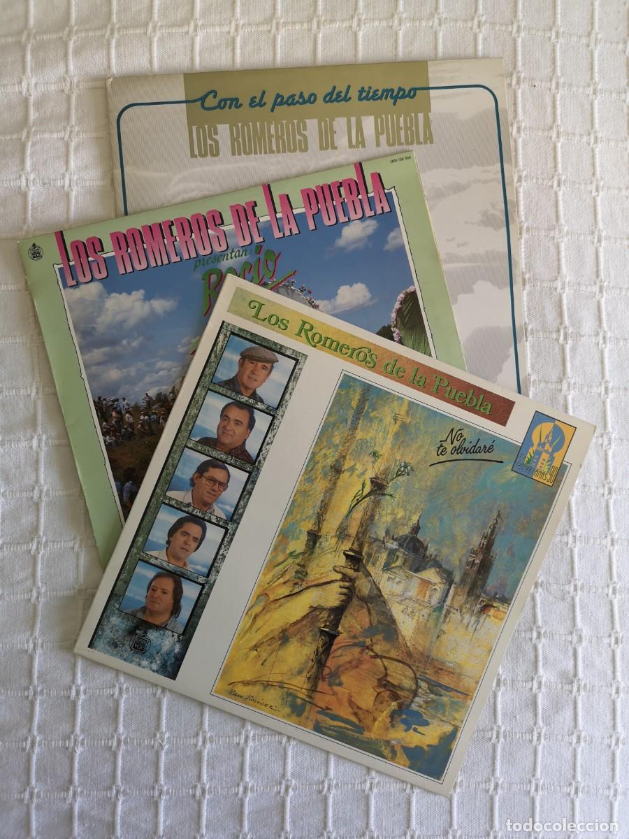 Discos de vinilo: Lote 3 Vinilos LP Sevillanas - Los Romeros de la Puebla.