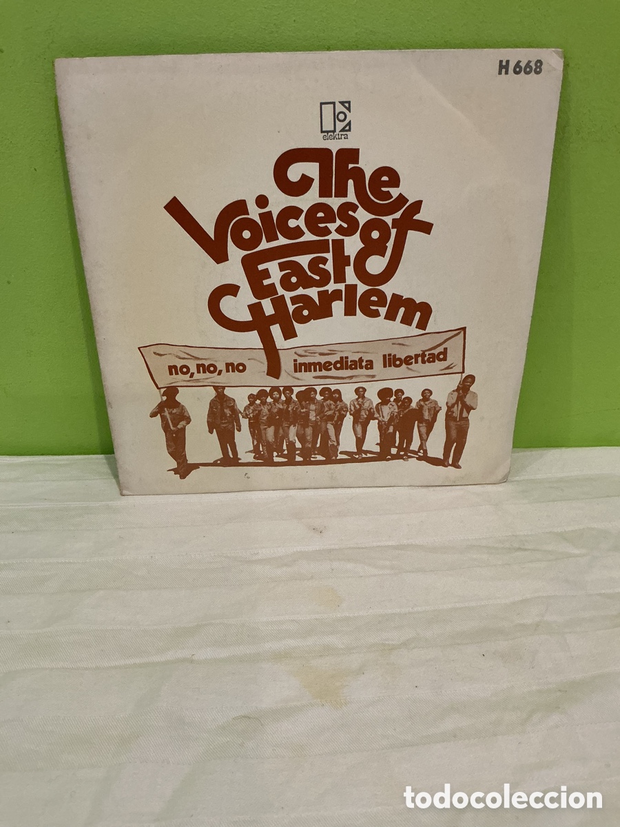 Vinyl records: THE VOICES OF EAST HARLEM &ndash; NO NO NO / RIGHT ON BE FREE &ndash; SINGLE SOUL GOSPEL 1970-71