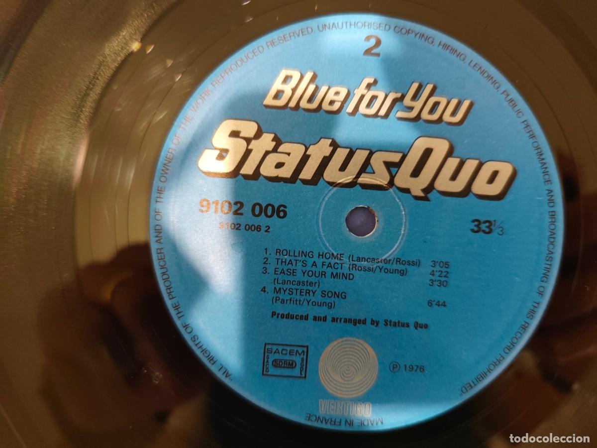 Discos de vinilo: Status Quo &lrm;&ndash; Blue For You- (1976) LP disco vinilo - Foto 3