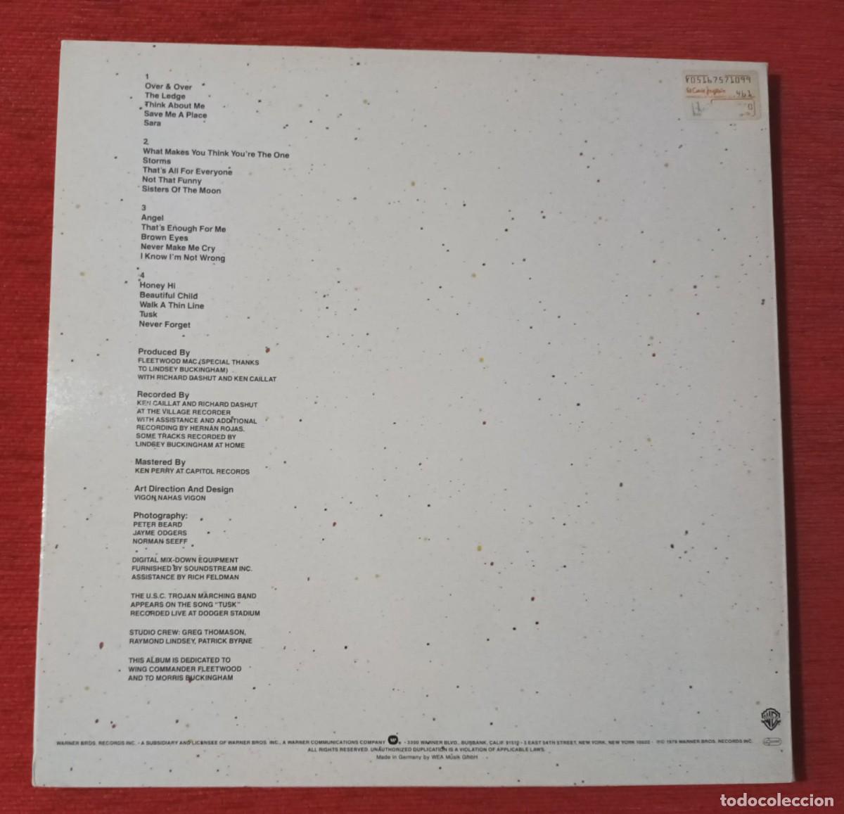 Discos de vinilo: FLEETWOOD MAC - TUSK - 2 LPS - Foto 2