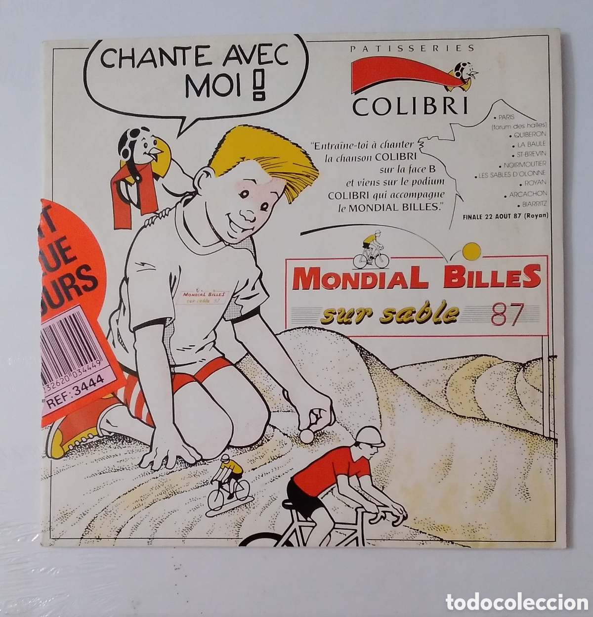 Dischi in vinile: DISCO VINILO. 45 rpm. CHANTE AVEC MOI. MONDIAL BILLES SUR SABLE 87.