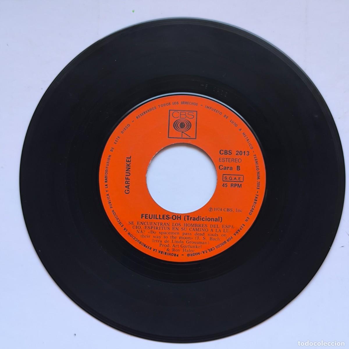 Discos de vinilo: Art Garfunkel &ndash; Cantare / Feuilles-Oh &ndash; Single vinilo 45 RPM CBS