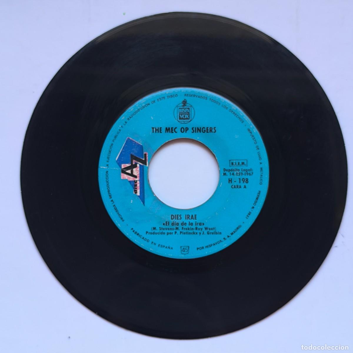 Discos de vinilo: Vinilo The Mec Op Singers &ndash; Dies Irae / Verano en Haw&aacute;i &ndash; Hispavox &ndash; Single antiguo 45 RPM