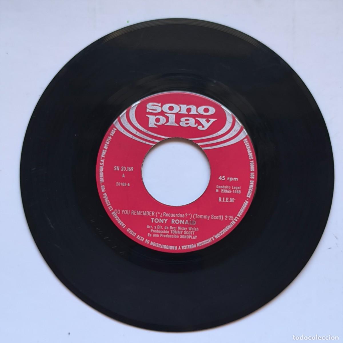 Discos de vinil: Vinilo Tony Ronald &ndash; Do You Remember / If You Ever Change Your Mind &ndash; Sonoplay