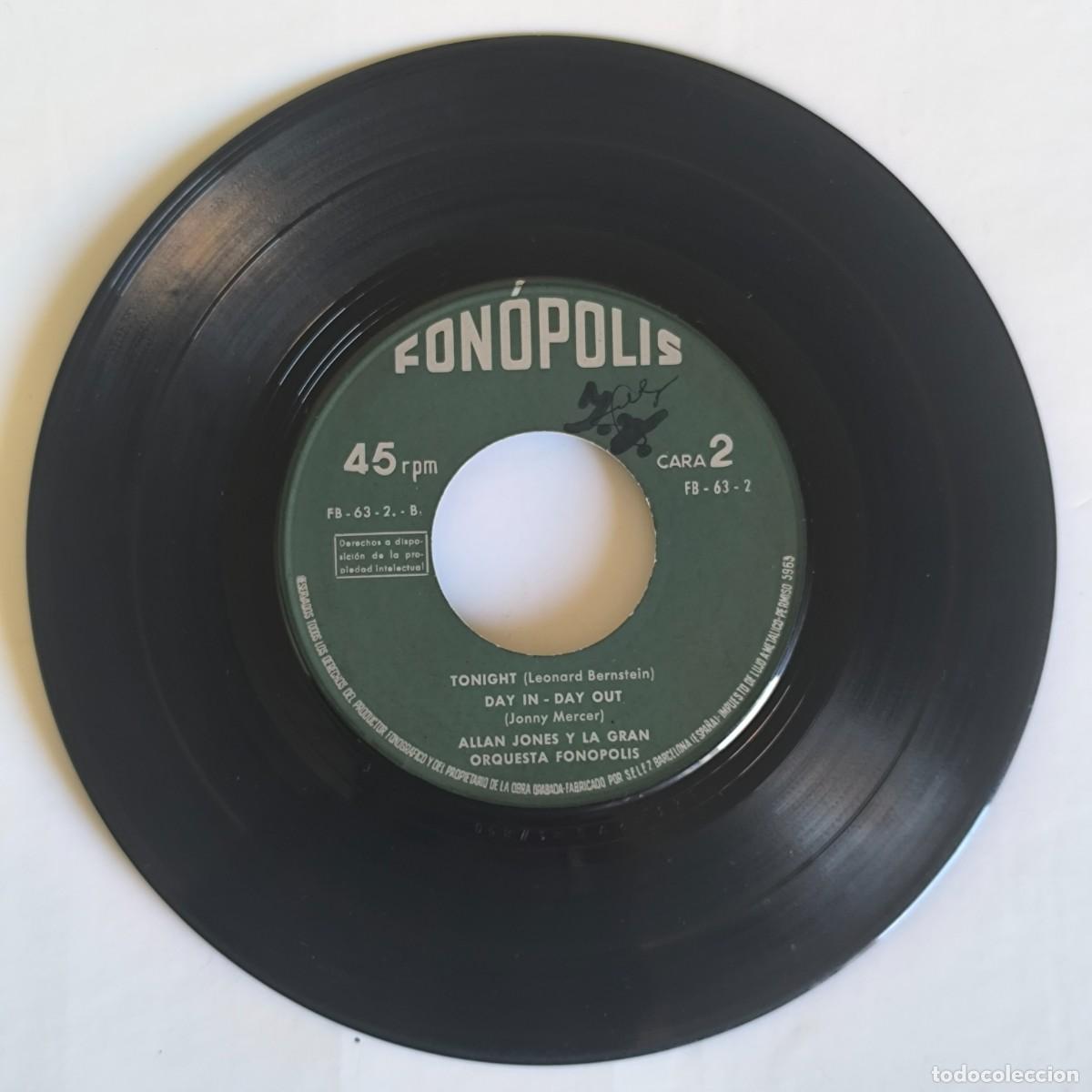 Discos de vinilo: Vinilo Allan Jones y la Gran Orquesta Fon&oacute;polis &ndash; Maria / Tonight &ndash; Fon&oacute;polis FB-63-2