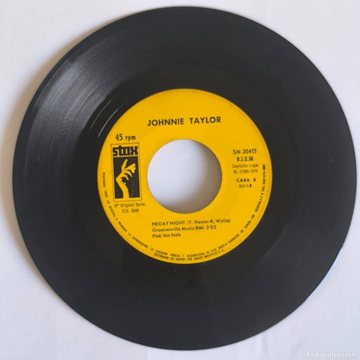Discos de vinilo: Vinilo Johnnie Taylor &ndash; Steal Away / Friday Night &ndash; Vinilo 45 RPM Stax