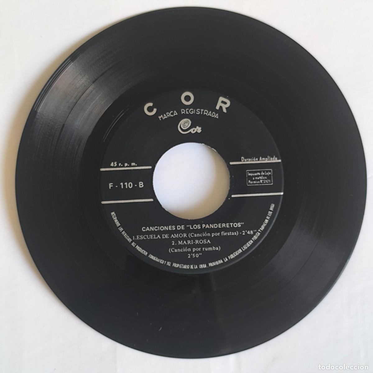 Discos de vinilo: Vinilo Los Panderetos &ndash; Canciones de fiestas y rumba &ndash; Vinilo 45 RPM COR