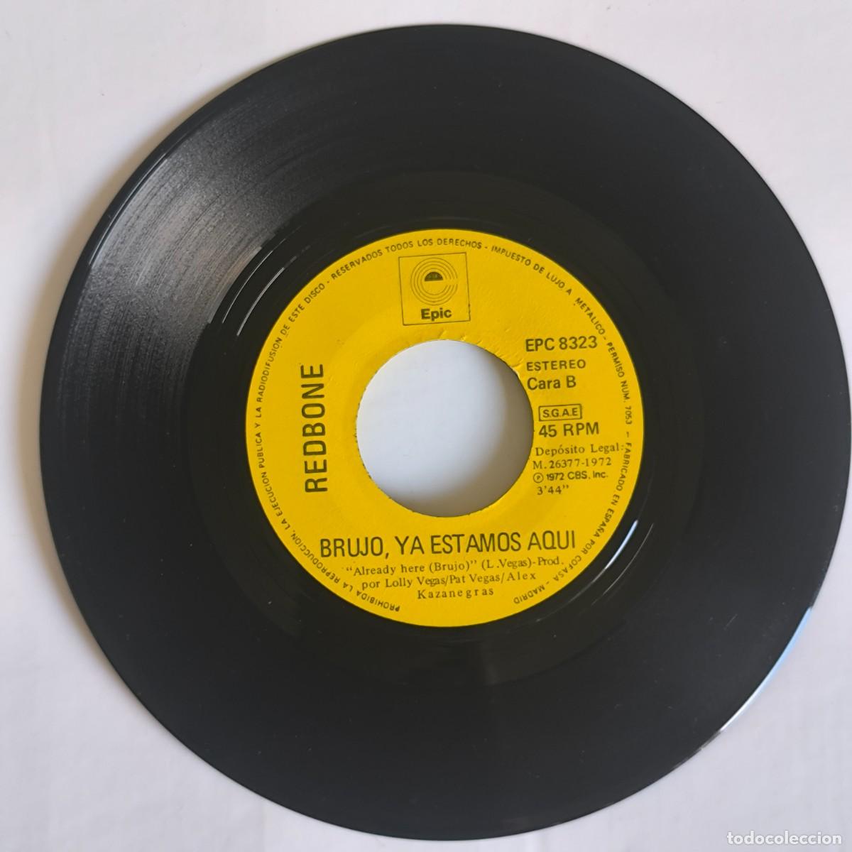 Discos de vinilo: Redbone - Feydo Feydo / Brujo, ya estamos aqu&iacute; - Vinilo 45 RPM Epic