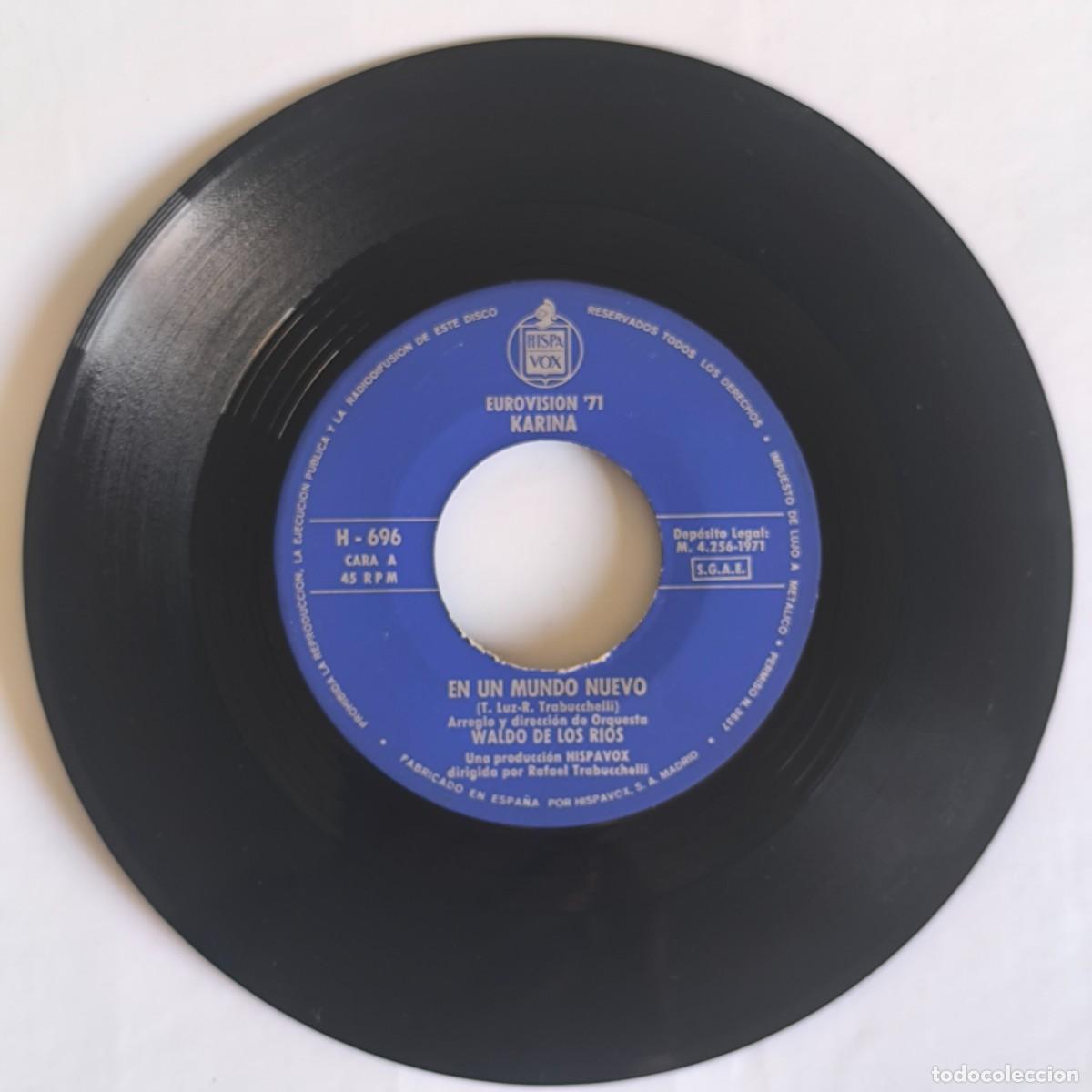 Discos de vinilo: Vinilo Karina - En un mundo nuevo / Quisiera tener - Hispavox 45 RPM