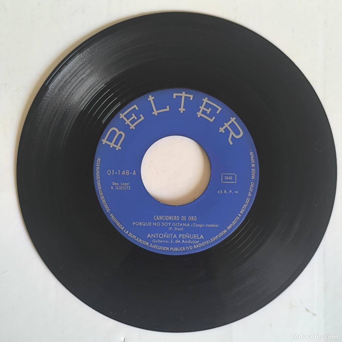 Discos de vinilo: Vinilo Anto&ntilde;ita Pe&ntilde;uela - Cancionero de Oro - Belter 45 RPM