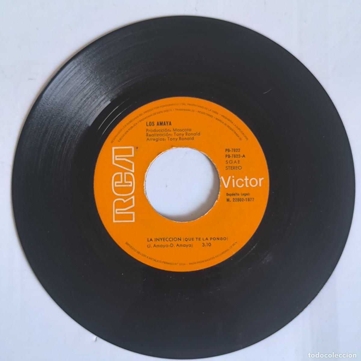 Discos de vinilo: Vinilo Los Amaya - Cocos / La inyecci&oacute;n (Que te la pongo) - RCA Victor