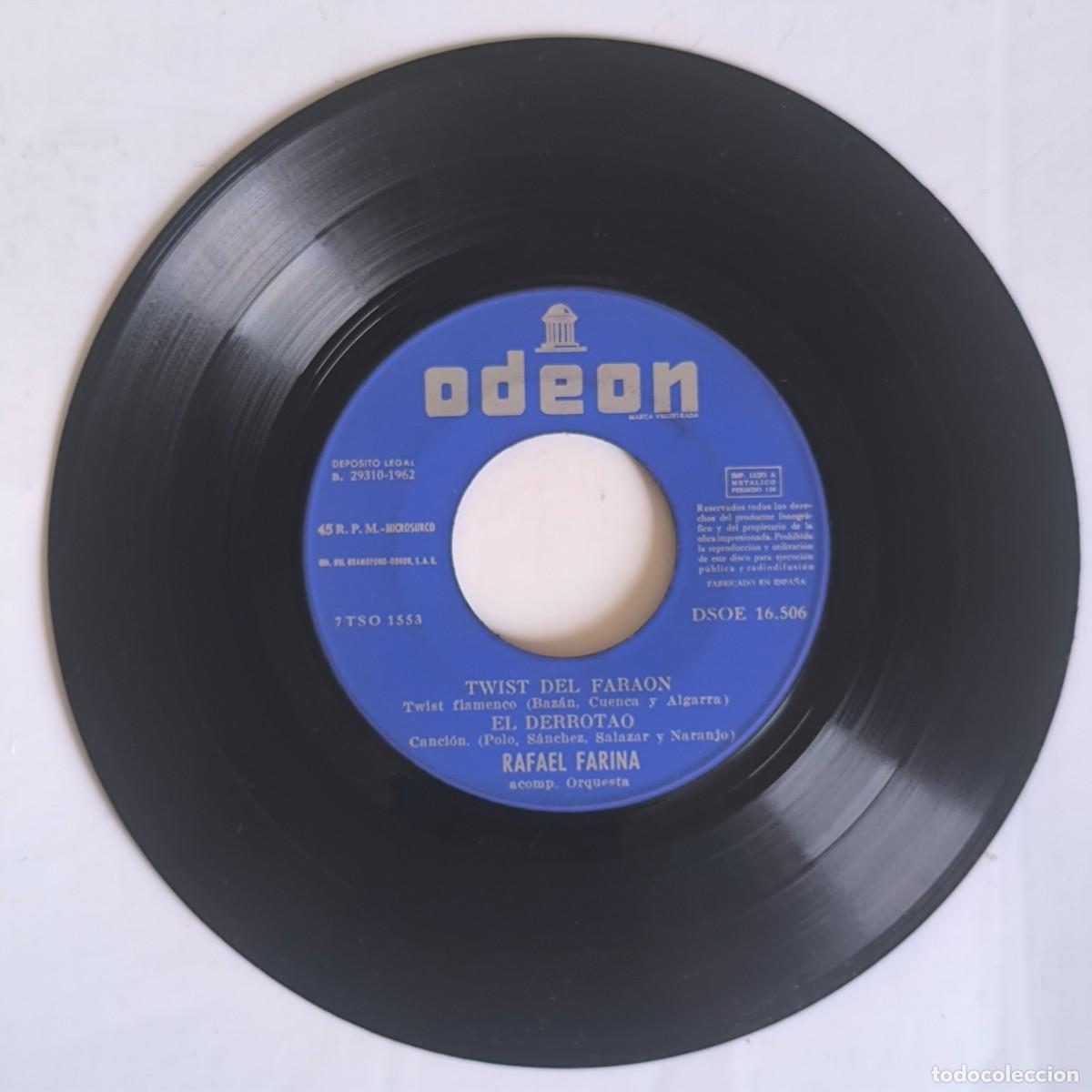 Discos de vinilo: Vinilo Rafael Farina - Mi Salamanca / Twist del fara&oacute;n - Odeon