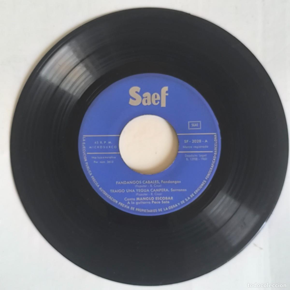 Discos de vinilo: Vinilo Manolo Escobar - Fandangos y alegr&iacute;as - Saef