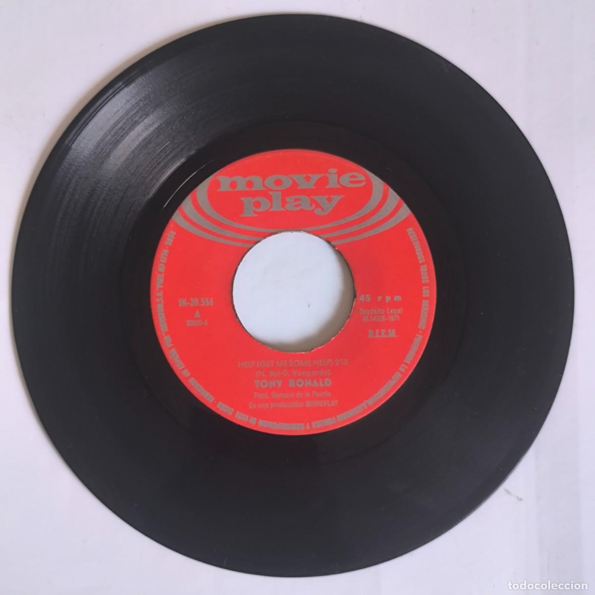 Discos de vinilo: Vinilo Tony Ronald - Help (Get Me Some Help) / Tu nombre - Movieplay