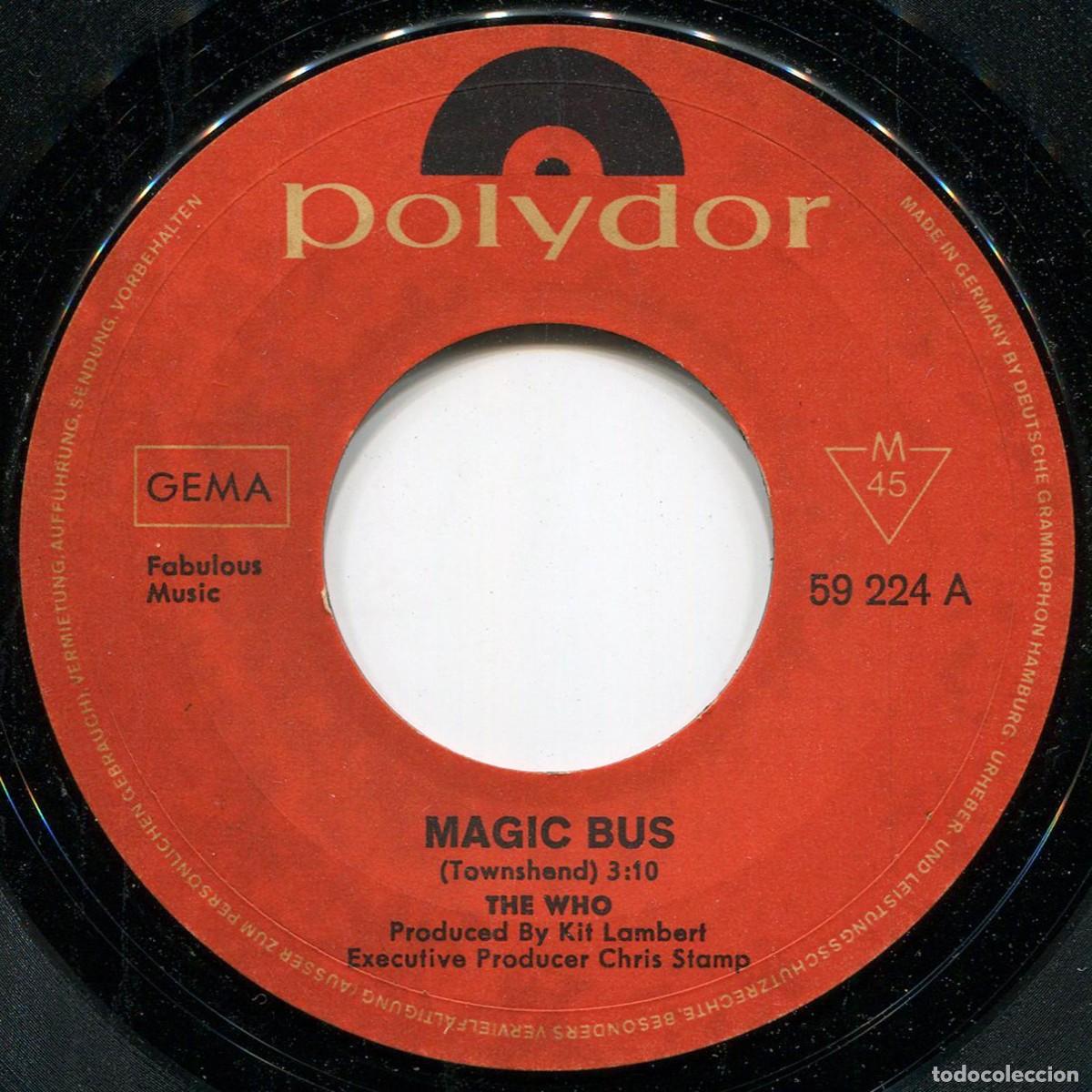 Vinyl-Schallplatten: The Who - Magis Bus/Bucket &rdquo;T&rdquo; - SG Germany 1968) - Polydor 59224 - VG+/VG