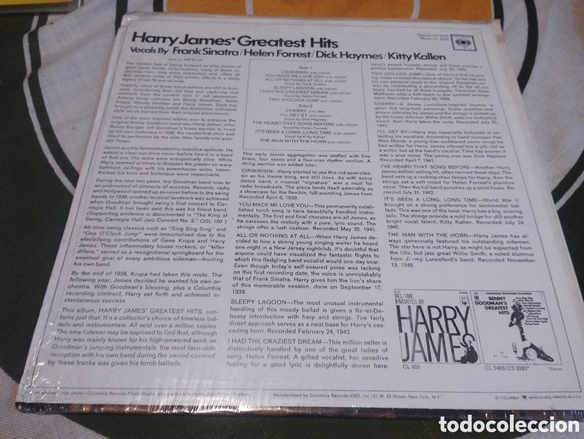 Discos de vinilo: Harry James Greatest Hits - Foto 2