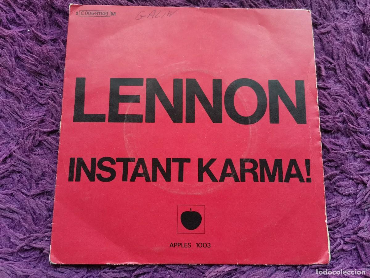 Discos de vinilo: Lennon &ndash; Instant Karma! Vinilo 7&rdquo; Single 1970 France 2 C 006-91149 M